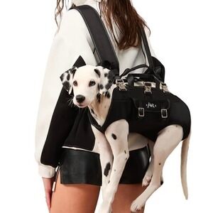 FCT Dog Backpack Carrier Black Medium Horizontal Legs-Out 8-18 lbs Travel Hiking